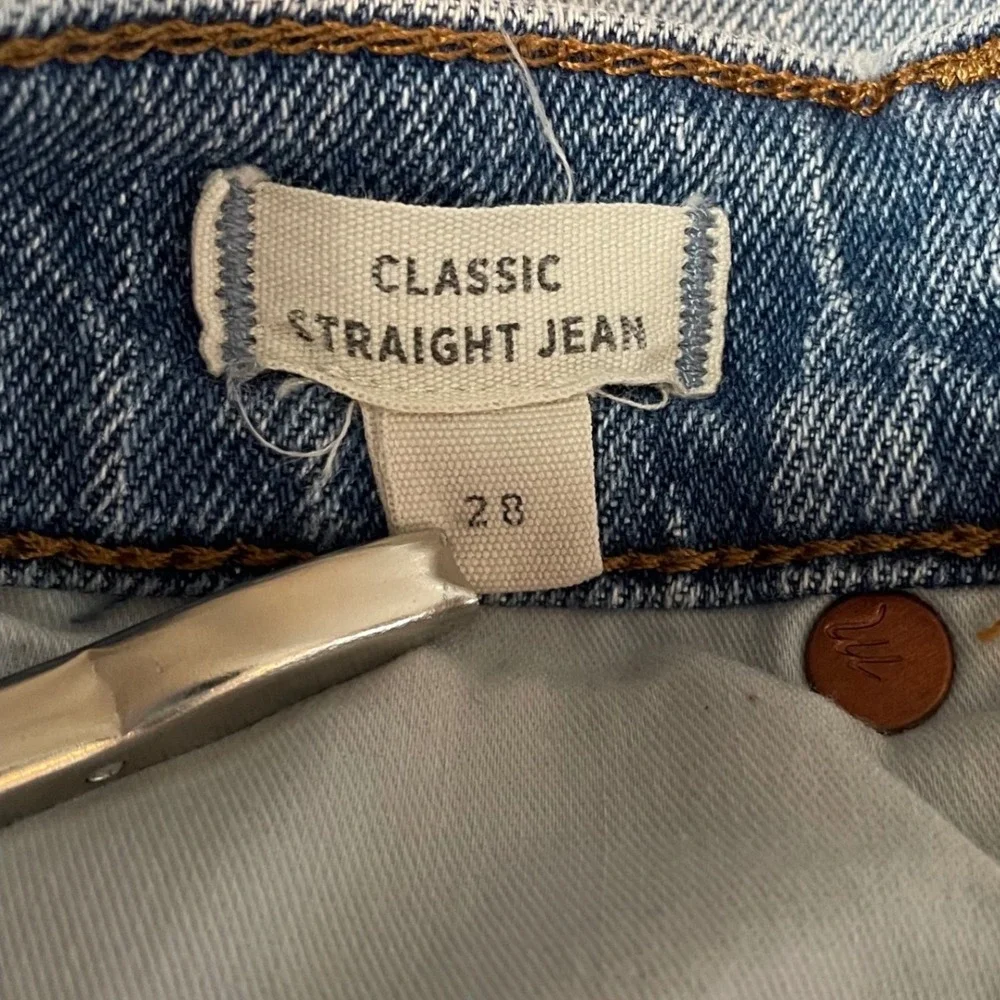Madewell Classic Straight Jean‎ Womens 28 Medium Wash High Rise Blue Denim